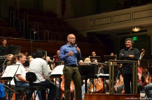 Addressing the audience of the Nashville Symphony Composer Lab.