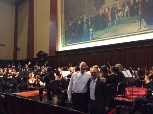At the concert hall of the Facultad de Derecho, Buenos Aires, Argentina with Mark Russell Smith, conductor, 2016